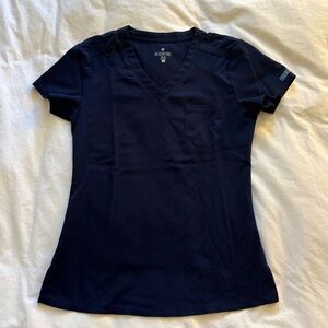 Med Couture Navy Blue Women's Scrub Top